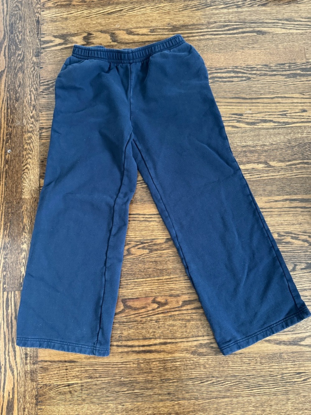 Reformation Women’s Navy Wide-Leg Sweatpants